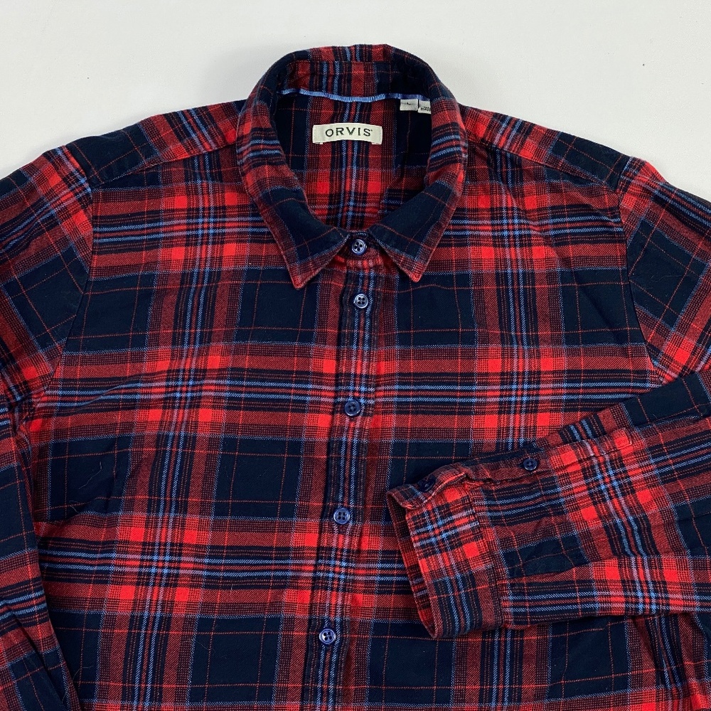 ORVIS Casual Button up Long Sleeve Shirt Women Size L Plaid